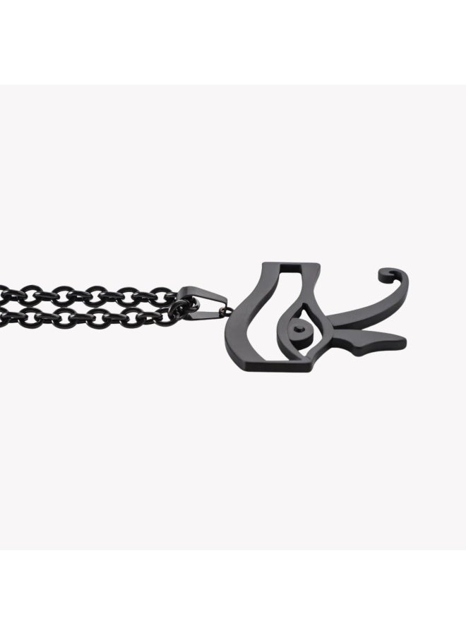 Zink Men's Black Stainless Steel Necklace | Zjpd025b - Image 3